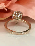 1.5ct Pear Cut Diamond Accents Solitaire Engagement Ring 14k Rose Gold Finish