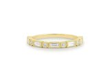 Anniversary Wedding Band 0.7ct Baguette Cut VVS1D Diamond 14k Yellow Gold Finish