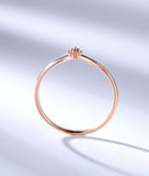 0.2ct Round Cut Diamond Wedding Ring Band Trilogy Minimalist 14k RoseGold Finish