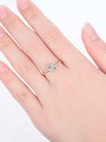 1ct Baguette Cut Diamond Engagement Ring Minimalist Thin 14k Rose Gold Finish