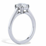 0.8ct Oval Cut Diamond Engagement Ring Solitaire Promise 14k White Gold Finish