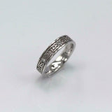 0.15ct Round Cut Diamond Wedding Band Celtic Irish Trinity 14k White Gold Finish