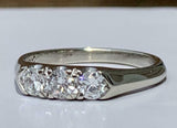 1.7ct Engagement Ring Round Cut Diamond Solitaire Trilogy 14k White Gold Finish