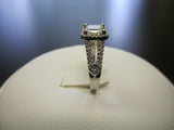 4.5Ct Princess Cut VVS1 Diamond Split Band Engagement Ring 14K White Gold Finish