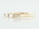 0.3ct Baguette Cut VVS1D Diamond Wedding Band Minimalist 14k Yellow Gold Finish