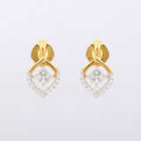 1.65ct Drop Earrings Princess Round Cut Diamond Stylish 14k Yellow Gold Finish