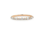 Half Eternity Wedding Band 1ct Marquise Round Cut Diamond 10k Yellow Gold Finish