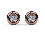 0.5ct Round Cut VVS1 Diamond Classic Covered Stud Earrings Women 14k Gold Finish