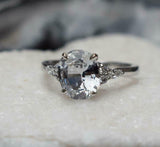 1.65ct Engagement Ring Oval Cut Diamond Petite Solitaire 14k White Gold Finish