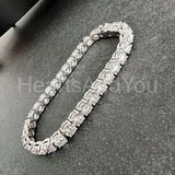 10ct Round Cut Moissanite Cocktail Tennis Bracelet 14k White Gold Plated