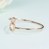 Dainty Minimalist Engagement Ring 0.2ct Round Cut Diamond 14k Rose Gold Finish