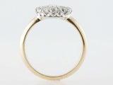 2.3ct Round Cut VVS1D Diamond Engagement Ring Vintage Cluster 14k Dual Gold Over