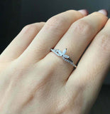 1.3ct Marquise Cut Diamond Engagement Ring Unique Design 14k White Gold Finish