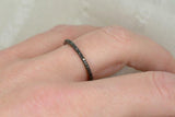 0.7ct Round Cut Black Diamond Half Eternity Wedding Band 14k Black Gold Finish