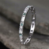 1.2ct Wedding Ring Band Baguette Cut Diamond Full Eternity 14k White Gold Finish