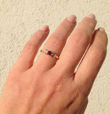 1ct Round Cut Red Garnet Engagement Ring 14k Yellow Gold Over 5 Stone Minimalist