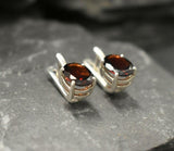 2ct Drop Earrings Oval Cut Red Garnet Solitaire Design 14k White Gold Finish