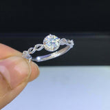 1.3ct Round Cut VVS1D Diamond Engagement Ring Solitaire 14k White Gold Finish