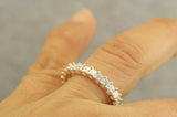 5Ct Princess Cut DVVS1 Diamond Full Eternity Wedding Band 14K Yellow Gold Finish