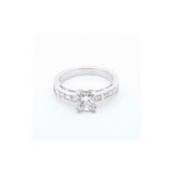 1.5ct Princess Cut Diamond Engagement Ring Accents Solitaire 14k White Gold Over