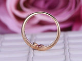 0.5ct Round Cut Diamond Engagement Ring Floral Leaf Design 14k Rose Gold Finish