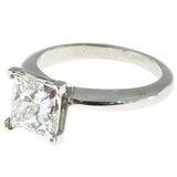 0.6ct Princess Cut Diamond Solitaire Promise Engagement Ring 14k White Gold Over