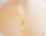 1ct Round Cut Diamond Swan Duck Custom Alphabet Pendant 14k White Gold Finish