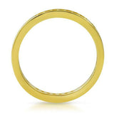 0.6ct Round Cut Diamond Wedding Ring Band Stylish Eternity 14k YellowGold Finish