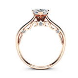 1ct Pear Cut VVS1 Diamond Engagement Ring 14k Rose Gold Finish Classic Solitaire