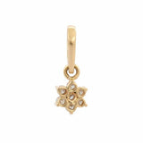 1.5ct Diamond Pendant Round Cut Brilliant Floral 14k Yellow Gold Finish NO CHAIN