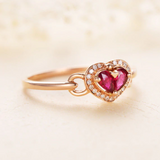 1.5ct Pear Pink Ruby Engagement Ring Diamond Halo Heart Shape 14k Rose Gold Over