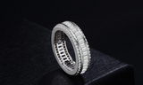 2ct Baguette Cut Diamond Wedding Ring Band 14k White Gold Finish Full Eternity