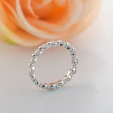 Bubble Full Eternity Wedding Ring Band 2ct Round Cut Diamond 14k White Gold Over