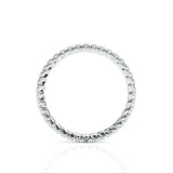 0.6ct Round Cut Diamond Wedding Band Full Eternity Stackable 14k White Gold Over