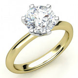 1ct Round Cut VVS1D Diamond Classic Solitaire Engagement Ring 14k Gold Finish