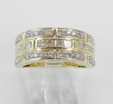 4ct Princess Cut Diamond Half Eternity Engagement Ring 14k Yellow Gold Finish