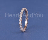 2ct Marquise Simulated Diamond Full Eternity Wedding Band 14k Rose Gold Plated