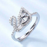 3.5ct Marquise Cut VVS1D Diamond Duck Swan Engagement Ring 14k White Gold Finish