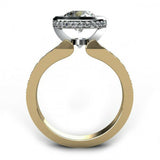 2ct Round Cut Diamond Bezel Setting Women Engagement Ring 14k Gold Finish