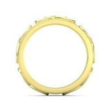 0.1Ct Round Yellow Sapphire Diamond Infinity Wedding Band 14K Yellow Gold Finish