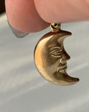 Crescent Moon Pendant 14k Yellow Gold Finish NO CHAIN