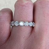 2ct Round Cut Moissanite Iced Full Eternity Wedding Band 14k White Gold Plated