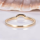 Fancy Plain Wedding Engagement Ring Stackable Band Women 14k Yellow Gold Finish