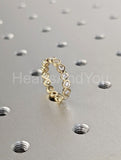 1ct Round Cut Moissanite Bezel Full Eternity Wedding Band 14k Yellow Gold Plated