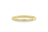 Minimalist Full Eternity Wedding Band 0.5ct Round Diamond 14k Yellow Gold Finish