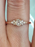 1ct Round Cut VVS1 Diamond Engagement Ring Petite Solitaire 14k Rose Gold Finish