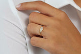 5 Stone Minimalist Engagement Ring 1ct Baguette Cut Diamond 14k Yellow Gold Over