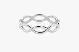 Infinity Anniversary Wedding Band 14k Yellow Gold Finish