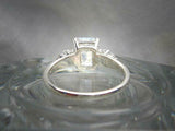 5 Stone Solitaire Engagement Ring 2.5ct Emerald Cut Diamond 14k WhiteGold Finish