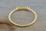 1.2ct Princess Cut Diamond 14k Yellow Gold Over Beaded Ball Shank Solitaire Band